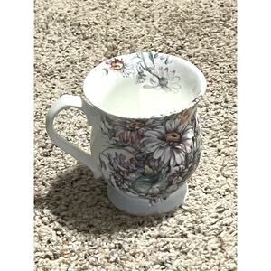 Royal Castle Floral Bone Mug Cup Staffordshire England Daisy